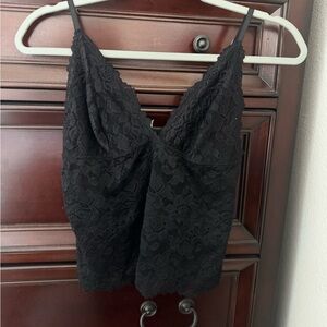 Black lace tank top